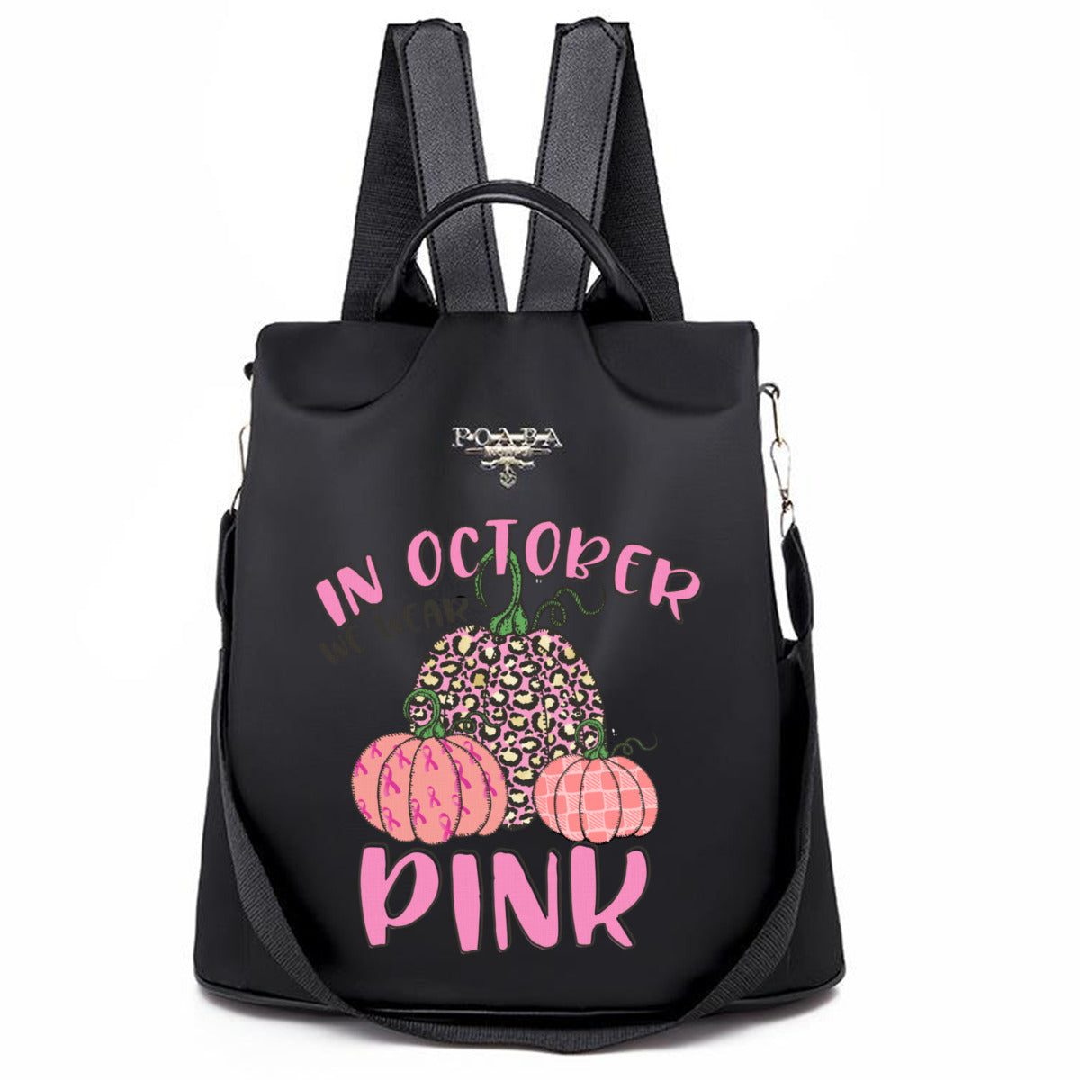 In October Wear Pink Breast Cancer Backpack No.HOMRLD