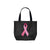 Pink Ribbon for Breast Cancer Awareness Black Canvas Bag NO. QEKEBD