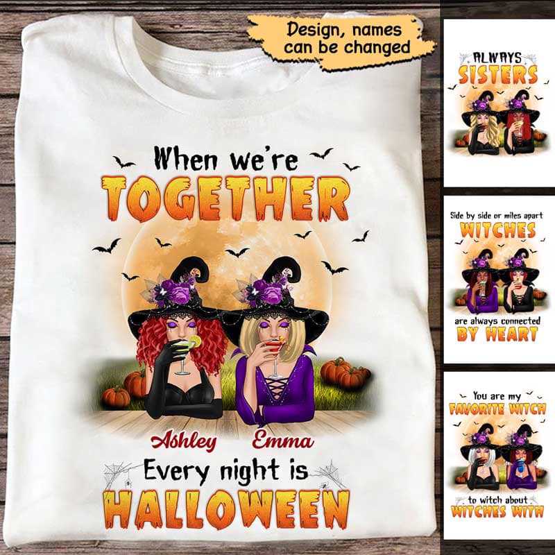 Halloween Witches Besties Personalized Tank Top