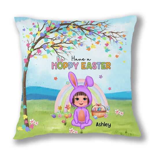 Have A Hoppy Easter Gift For Kids Children Grandchildren Personalized Pillow