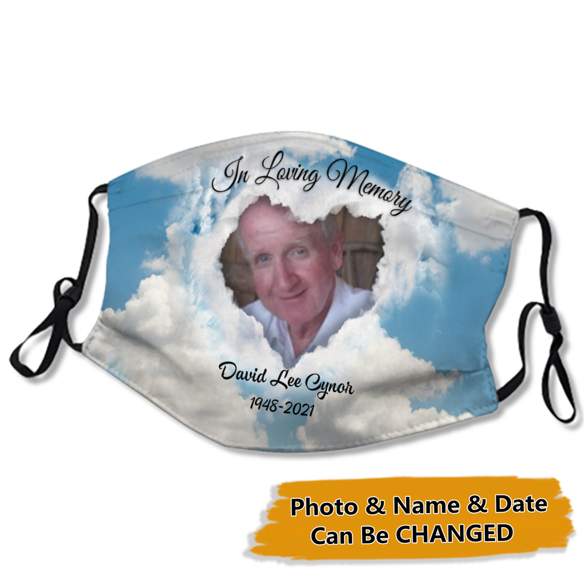 Heaven Gate Smile Memorial Upload Photo Bright And Blue Sky For You Personalized Face Mask