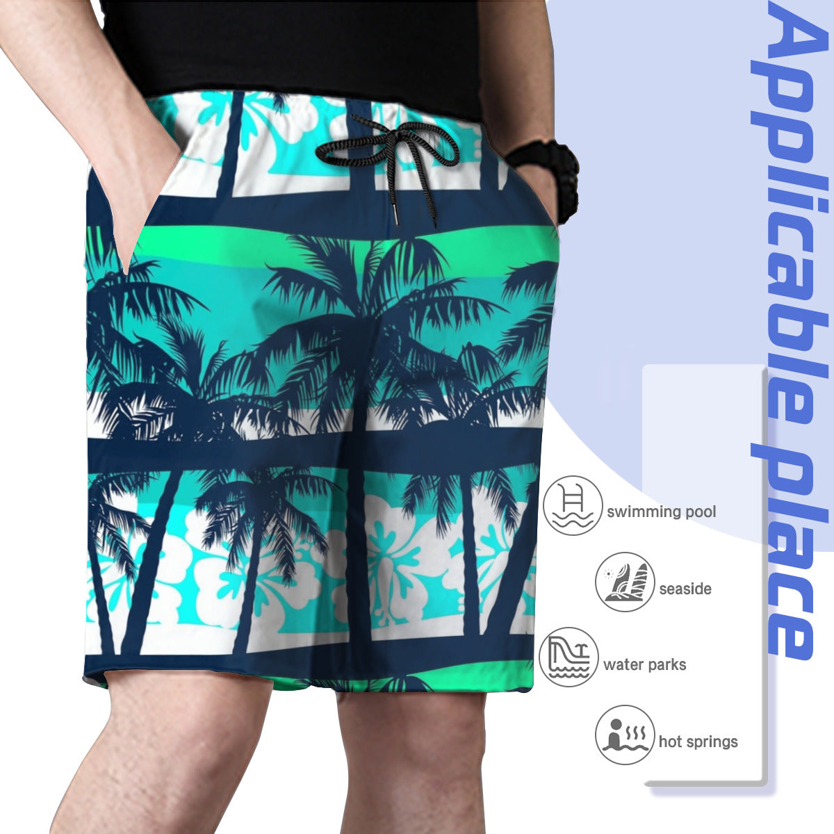 Hawaii Pattern 039 Men's Swim Trunks No.I28MBX