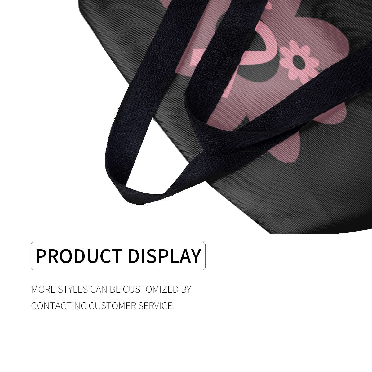 Breast Cancer Awareness Pink Ribbon Flower Canvas Bag No.PORAFY