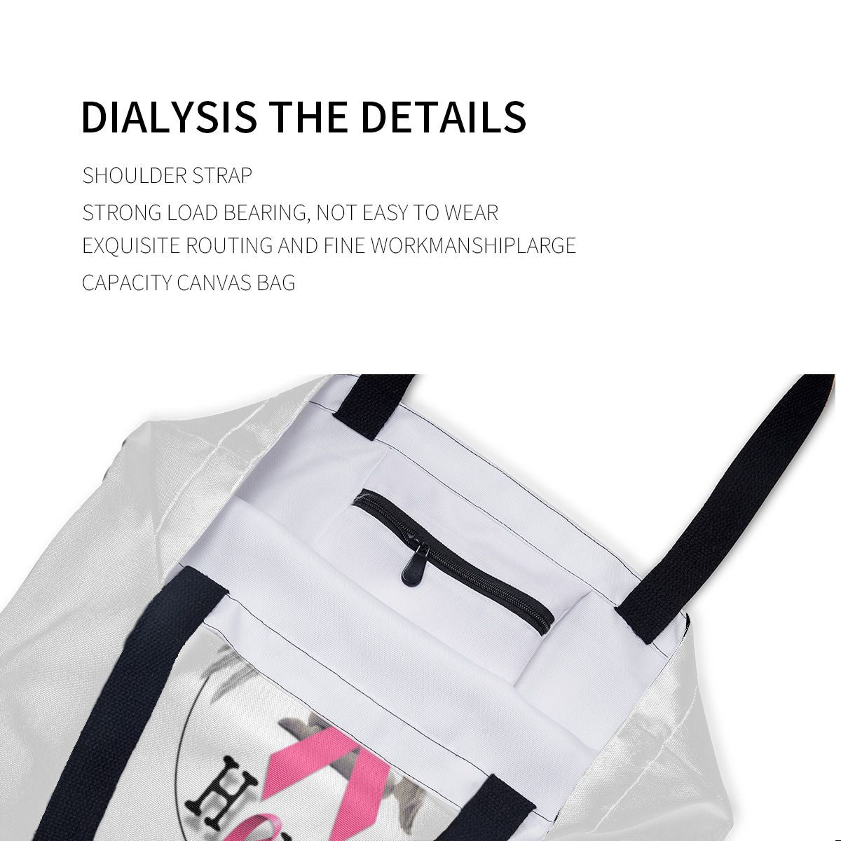 Breast cancer awareness design Canvas Bag No.I9L7UO