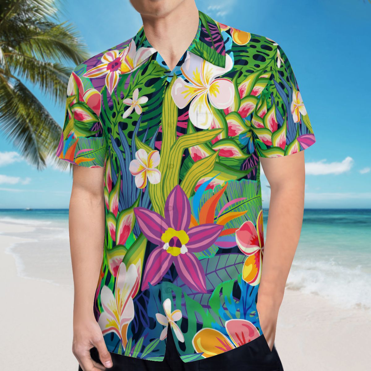 Tropical Leaves 004 Hawaiian Shirts No.IJ3J8Z