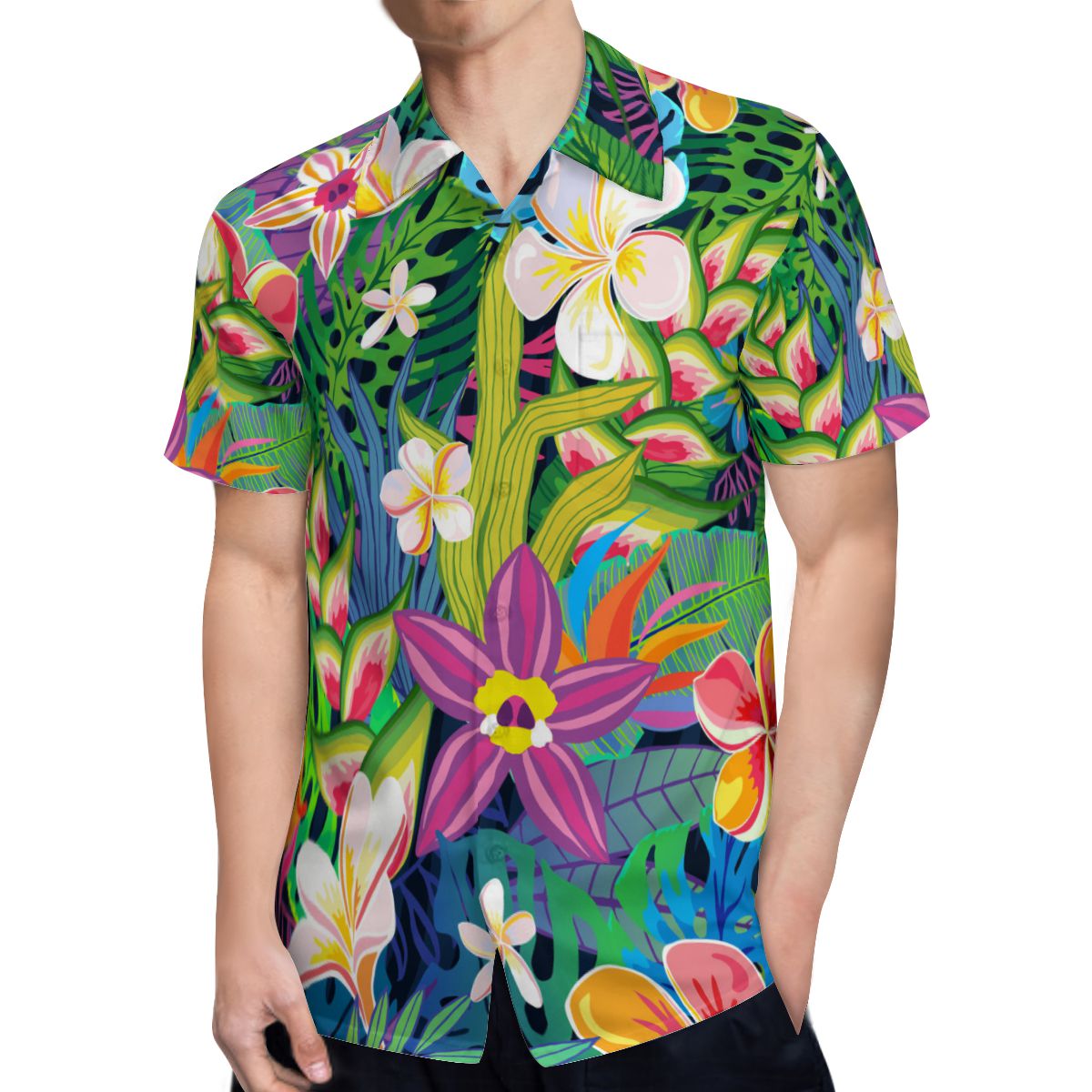 Tropical Leaves 004 Hawaiian Shirts No.IJ3J8Z