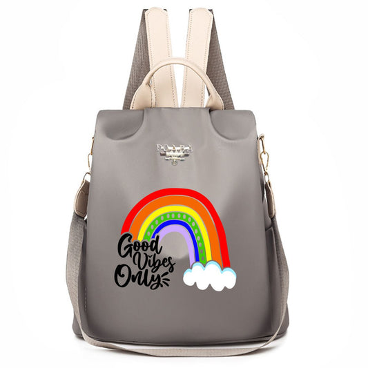 Good Vibes Only Rainbow Backpack No.IQCLZS