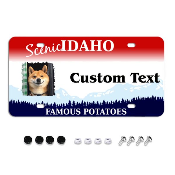 Idaho Custom License Plates, Personalized Photo & Text & Background