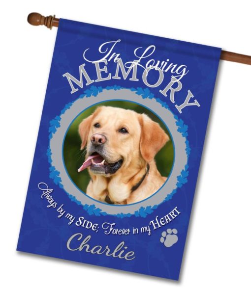 In Loving Memory – Pet – Personalized Photo & Name – Garden Flag & House Flag