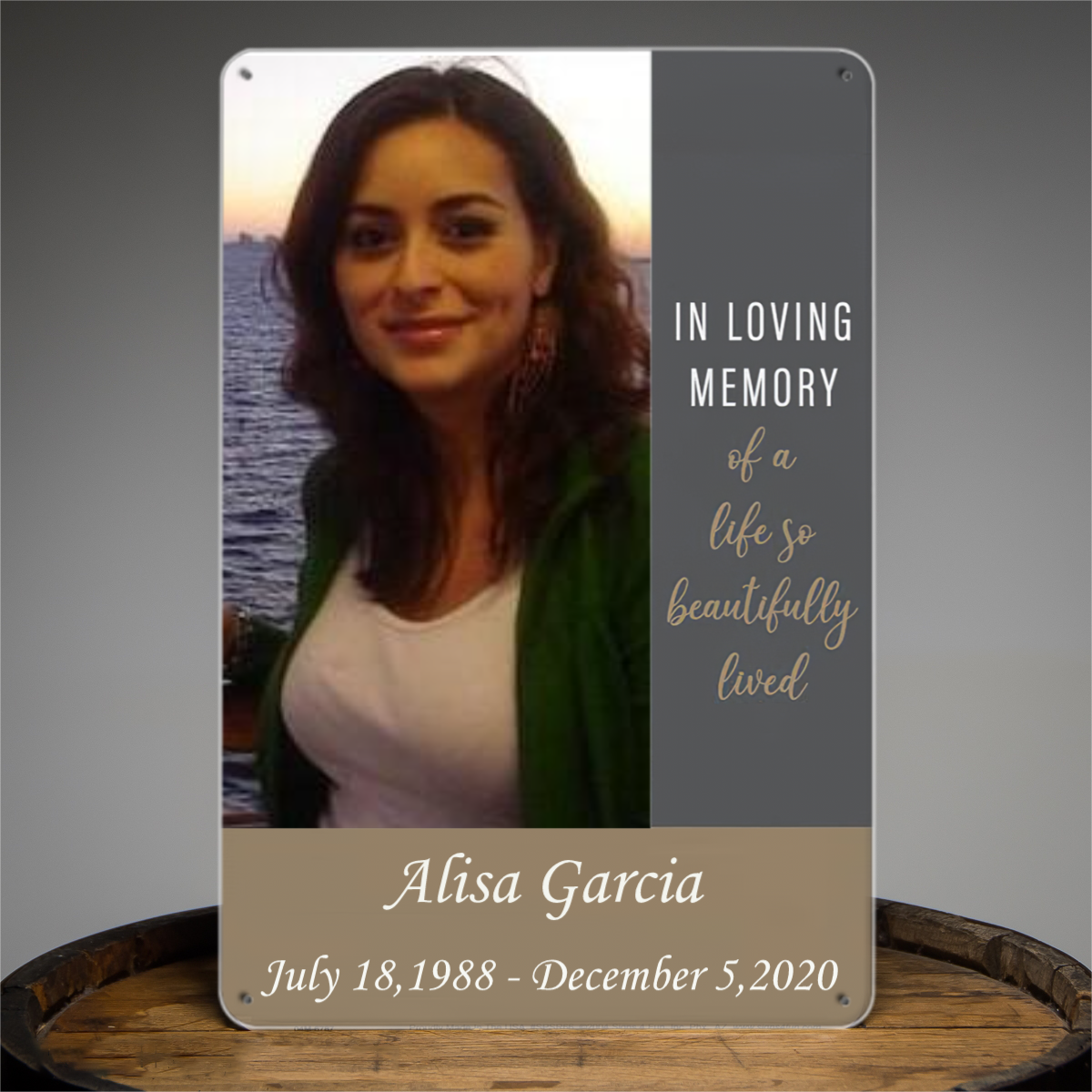 In Loving Memory Personalized Beautiful Life Photo Tin Signs