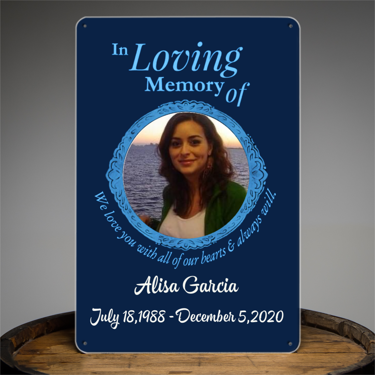 In Loving Memory Personalized Memorial Tin Signs