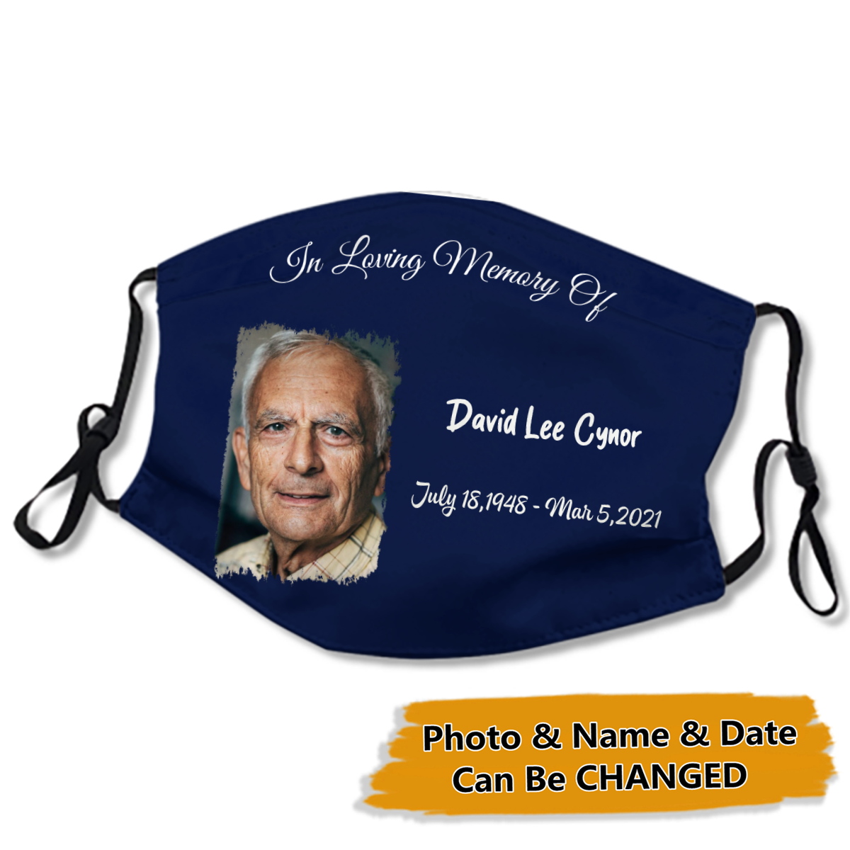In Loving Memory Upload Photo Always In My Heart Personalized Face Mask