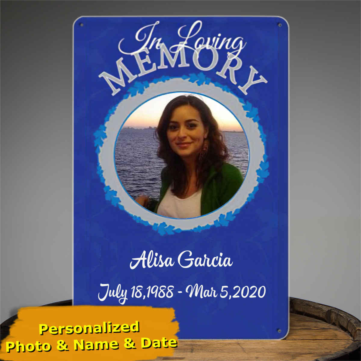 In Loving Memory – Personalized Photo Memorial Tin Signs