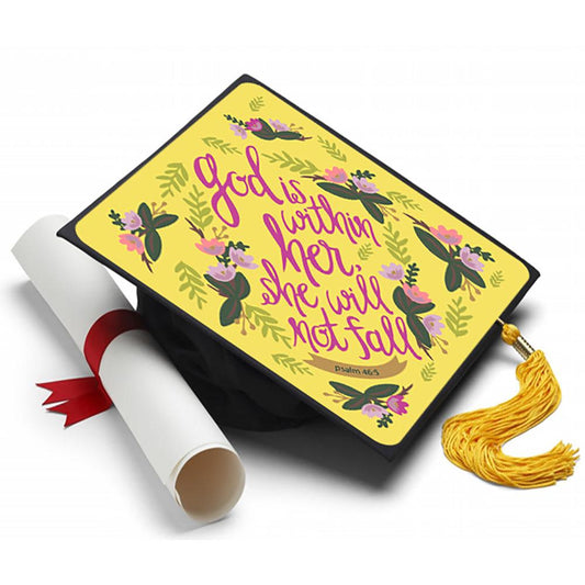 Psalm 46:5 Grad Cap Tassel Topper