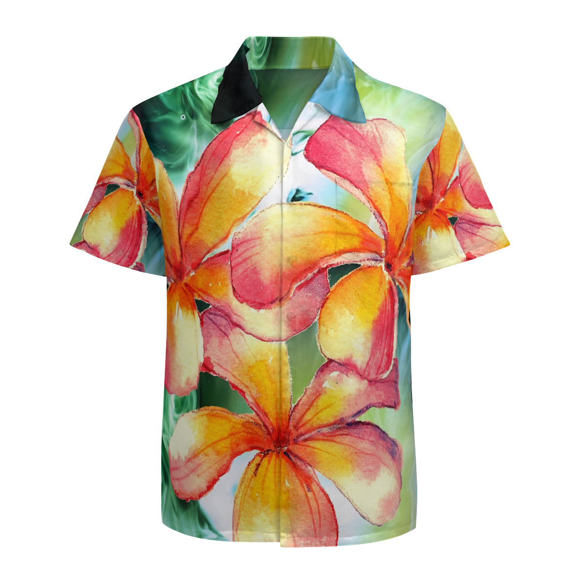 Art Of Frangipani Flowers  Graphic Hawaiian Shirts No.J2CAOY