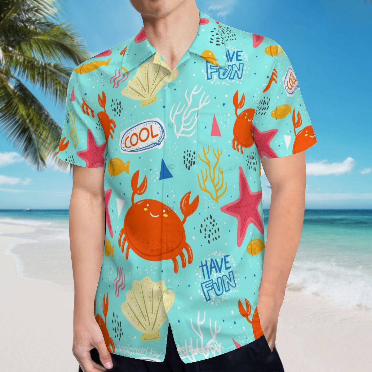 Crab Hawaiian Shirts No.J3FB2N