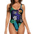 Neon Tropicana Graphic One-Piece Swimsuit for Women No.J64MZT