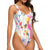 Watercolor Colorful Spring Flowers Graphic One-Piece Swimsuit for Women No.J6H2L4