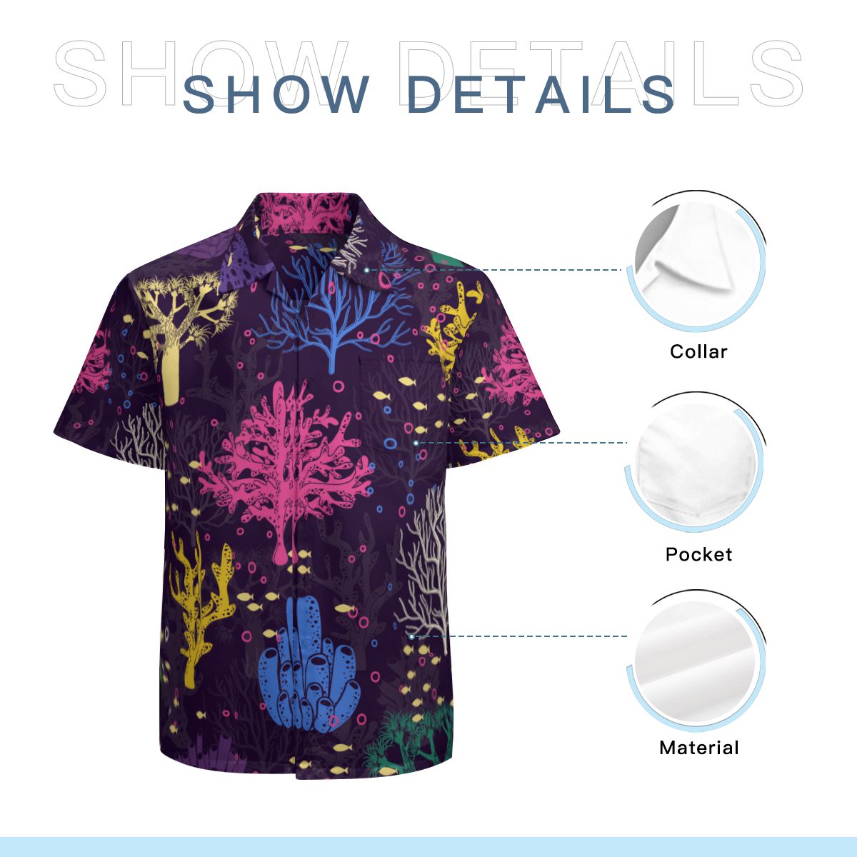 Coral Hawaiian Shirts No.JHFCIW