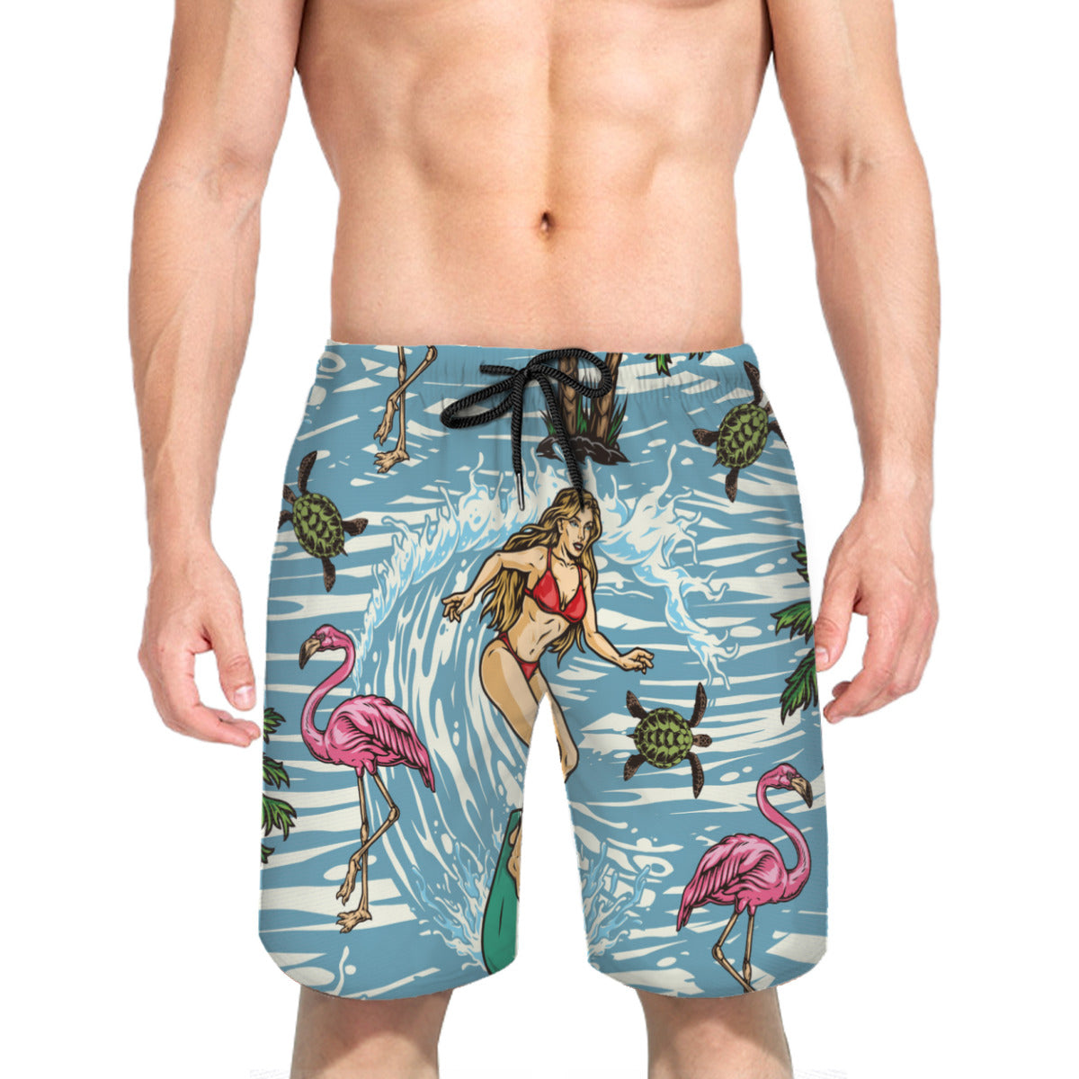 Flamingo 01 Men's Swim Trunks No.JT3GTA