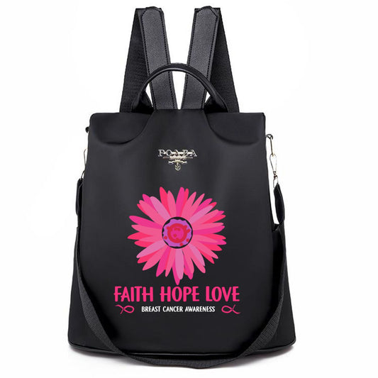 Faith hope love breast cancer Backpack No.JVVH63