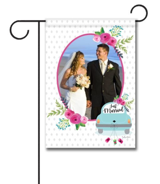 Wedding Car Personalized Photo – Garden & House Flag