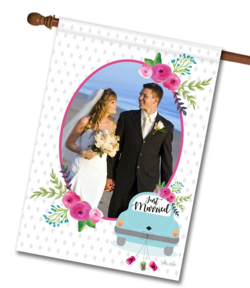 Wedding Car Personalized Photo – Garden & House Flag