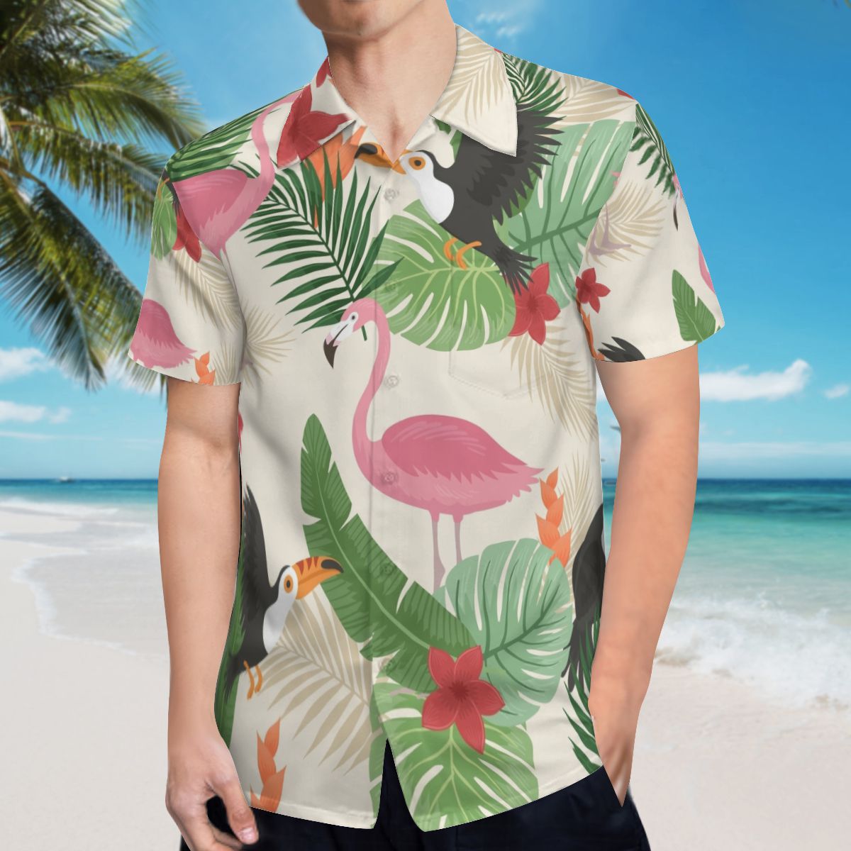 Flamingo 04 Hawaiian Shirts No.K77Z6P