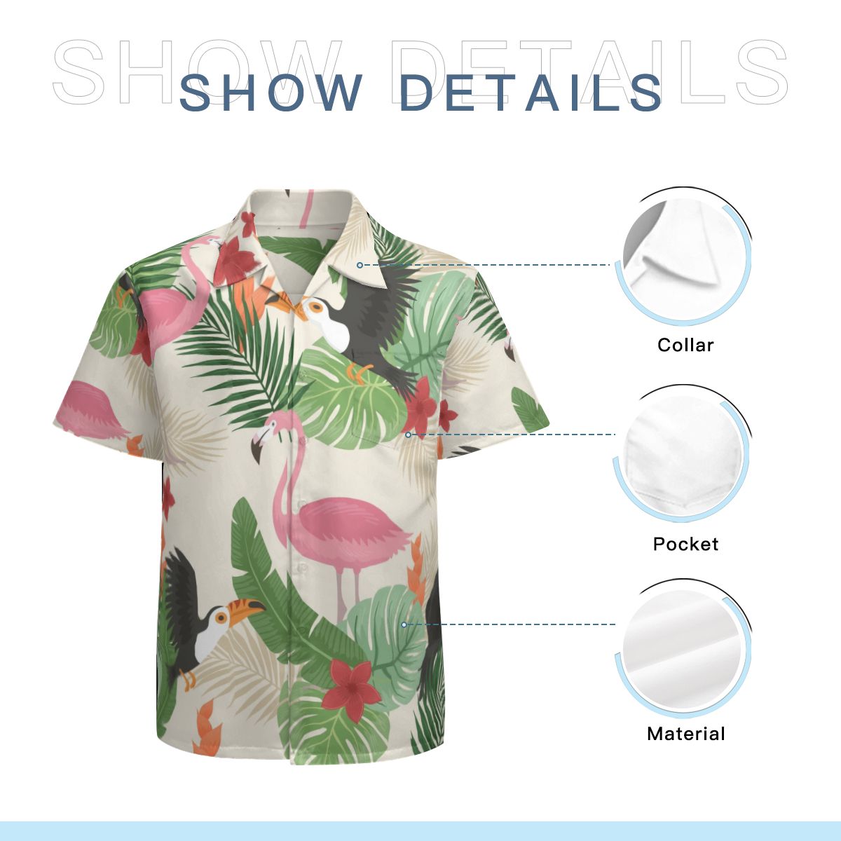 Flamingo 04 Hawaiian Shirts No.K77Z6P