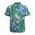White Bird Of Paradise & Blue Hibiscus Tropical Garden Graphic Hawaiian Shirts No.KLX8CY