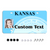 Kansas Custom License Plates, Personalized Photo & Text & Background