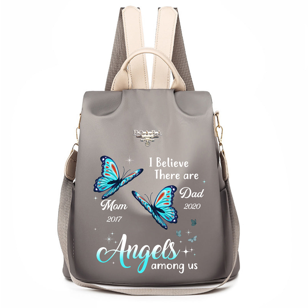 Angels Among Us Butterfly Memorial Personalized Backpack