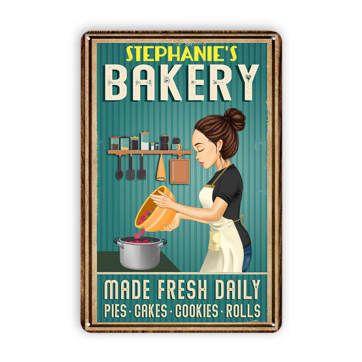 Kitchen Eat Well Pray Often Love Always Baking Cooking - Personalized ...