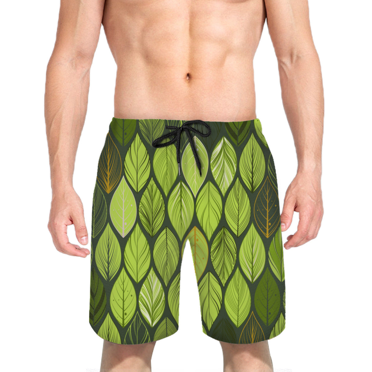 Tropical Leaves 002 Men's Swim Trunks No.LN6WQB