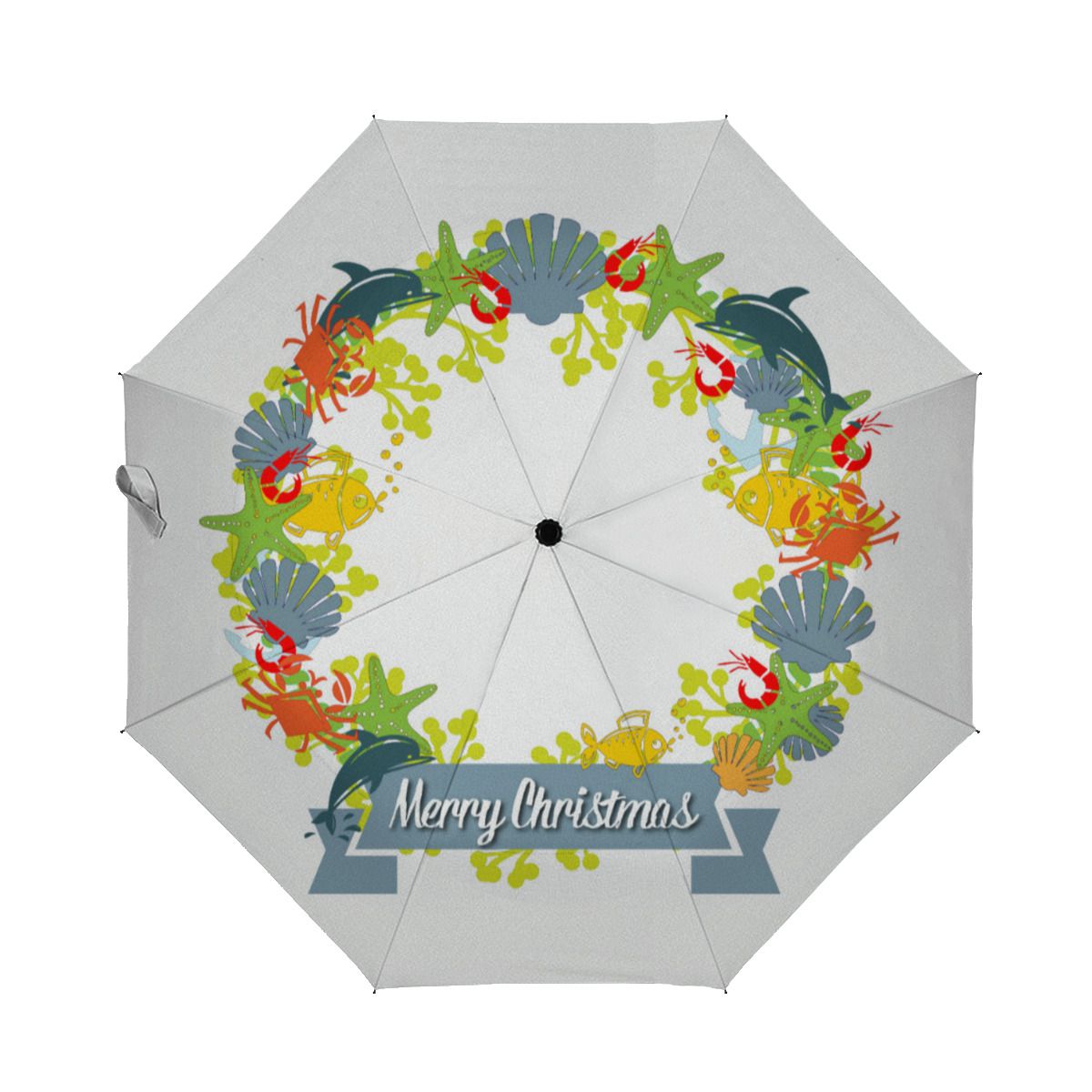 Nautical Theme Christmas Wreath Umbrella No.LY673P