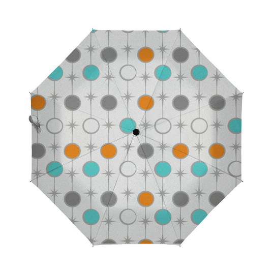 Retro Dots And Starbursts Christmas Umbrella No.MC5E8S