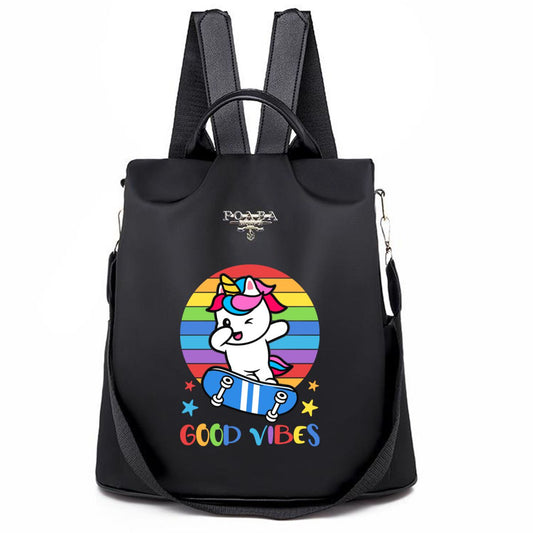 Skateboard Unicorn Good Vibes Backpack No.MC8XCW