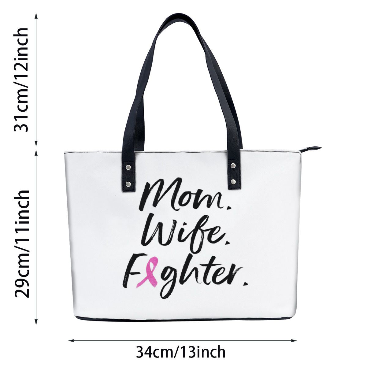 Mom Wife Fighter Breast Cancer Warrior Support Shoulder Bag No.Y84XGA