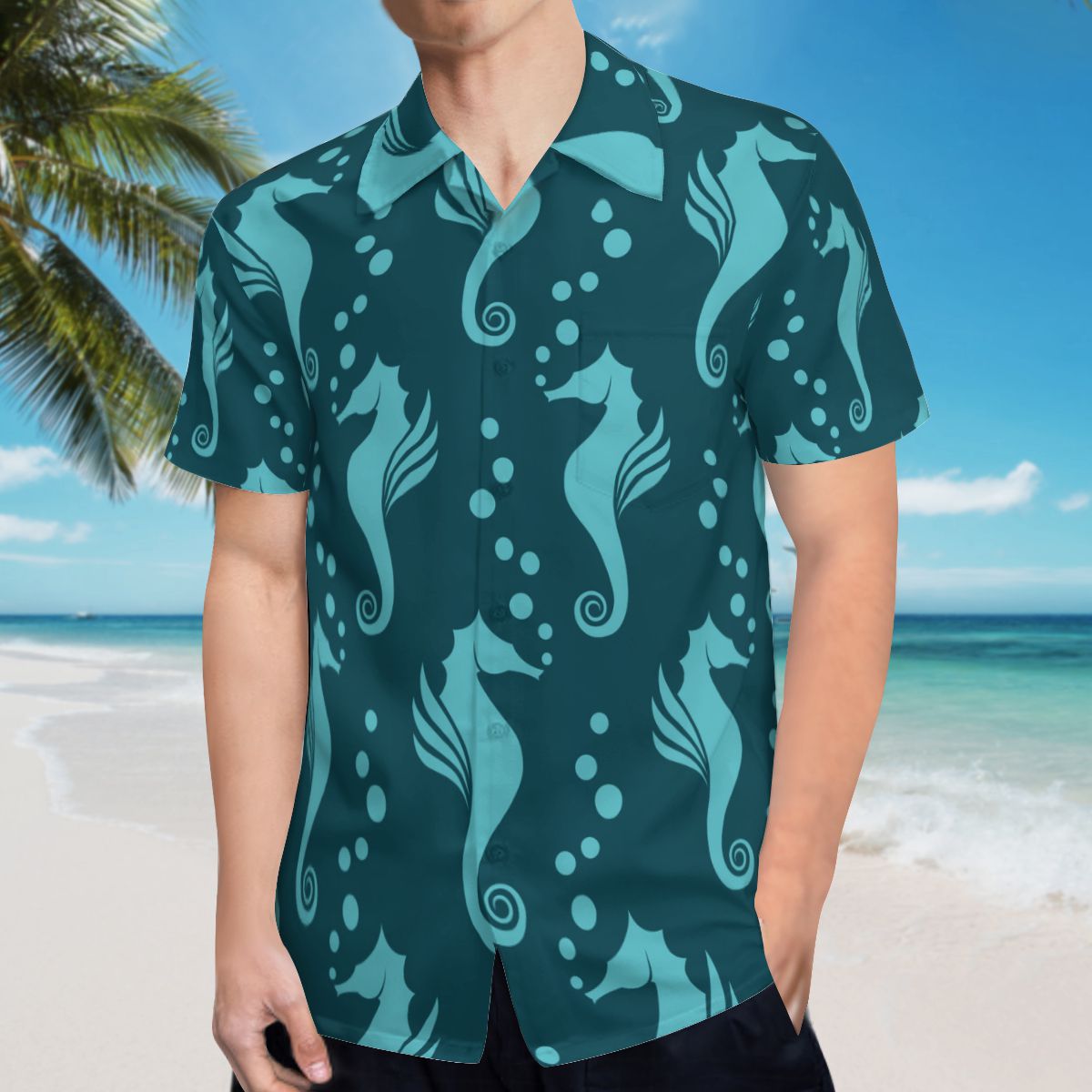 Sea Horse Hawaiian Shirts No.MLR8Z6