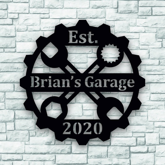 Metal wall art Custom Garage Sign