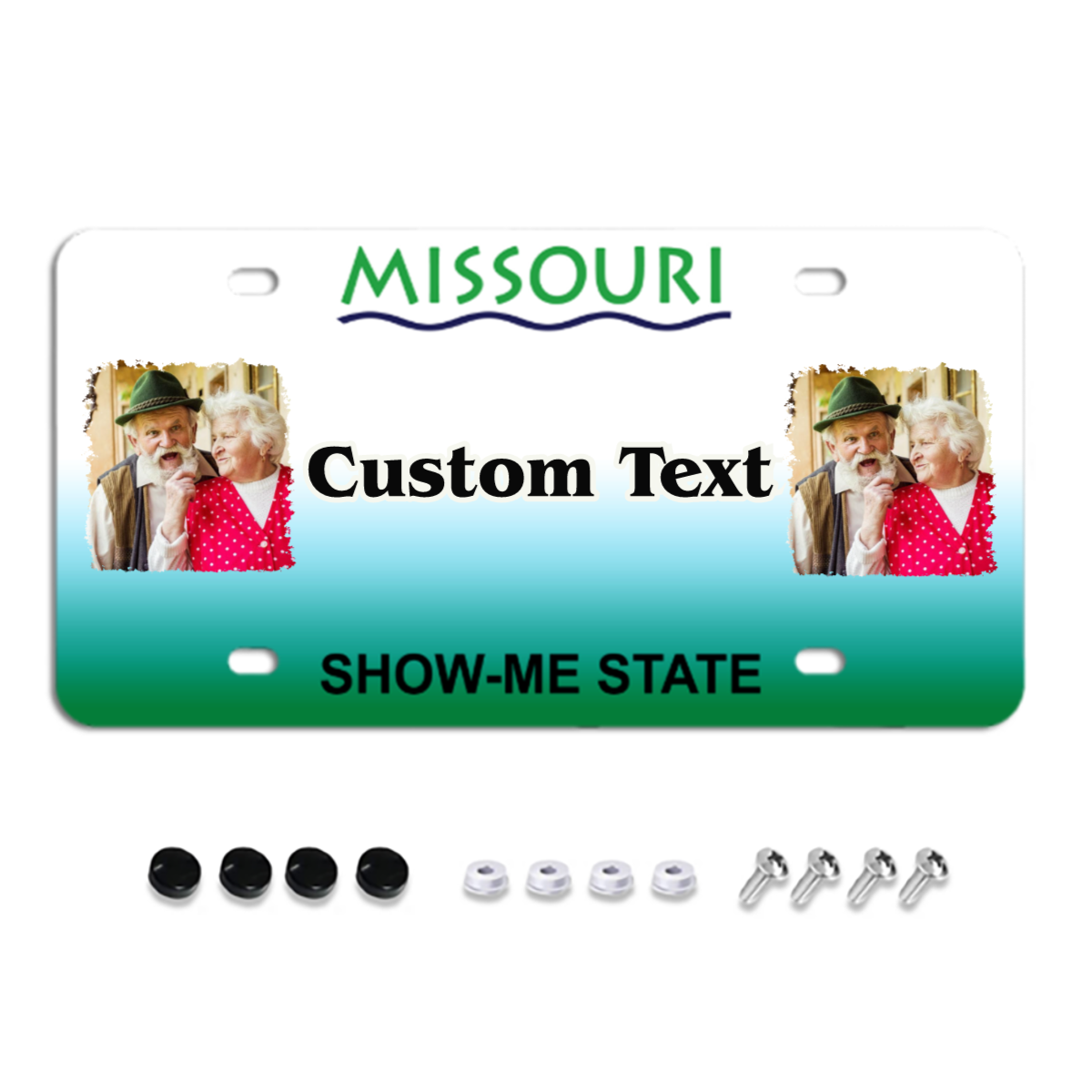 Missouri Custom License Plates, Personalized Photo & Text & Background