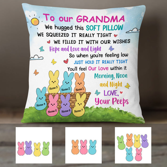 Personalized Easter Mom Grandma Peeps Pillow