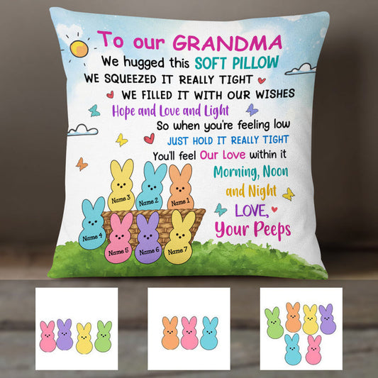 Personalized Easter Mom Grandma Peeps Pillow