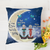 Mom Dad On Moon Butterflies Memorial Polyester Linen Pillow - Always With You