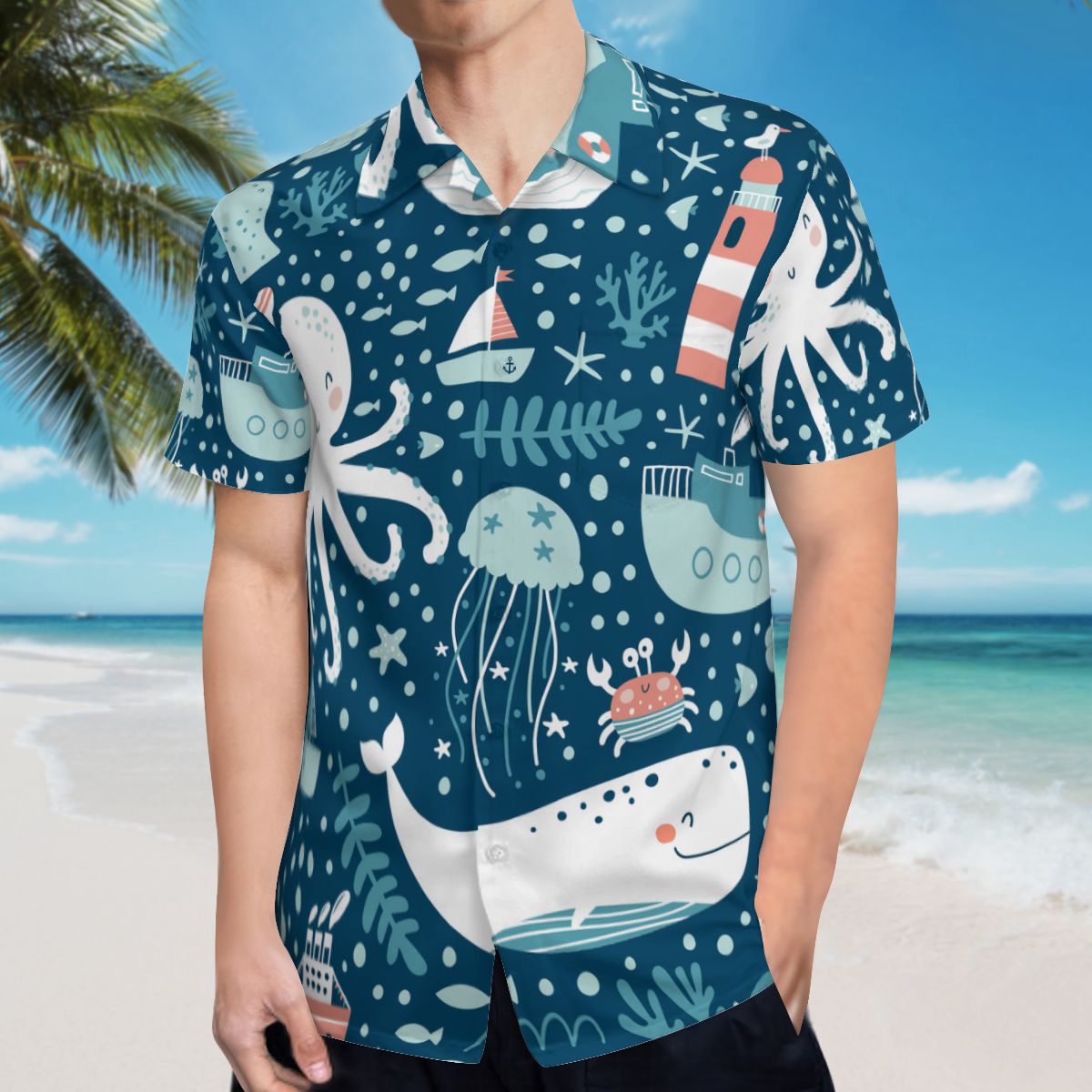 Marine Animals 02 Hawaiian Shirts No.NK2DQE