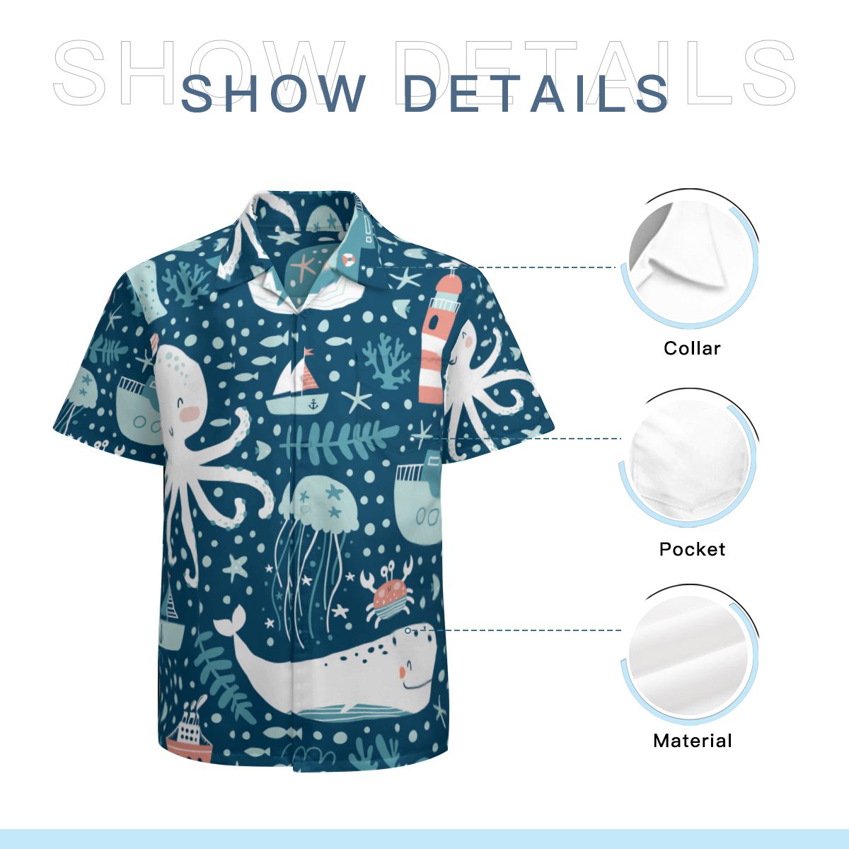 Marine Animals 02 Hawaiian Shirts No.NK2DQE