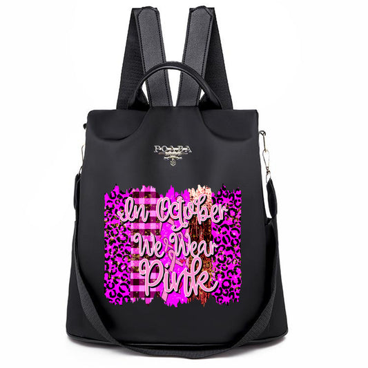 In October Wear Pink Backpack No.NNZD37