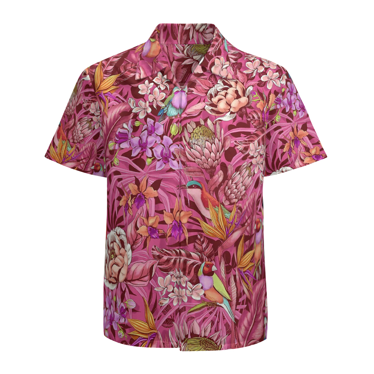 Stand Out Tropical Pink Graphic Hawaiian Shirts No.NRRCVE
