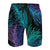 Multicolored Palm Leaves Graphic Men's Swim Trunks No.NX7JD5