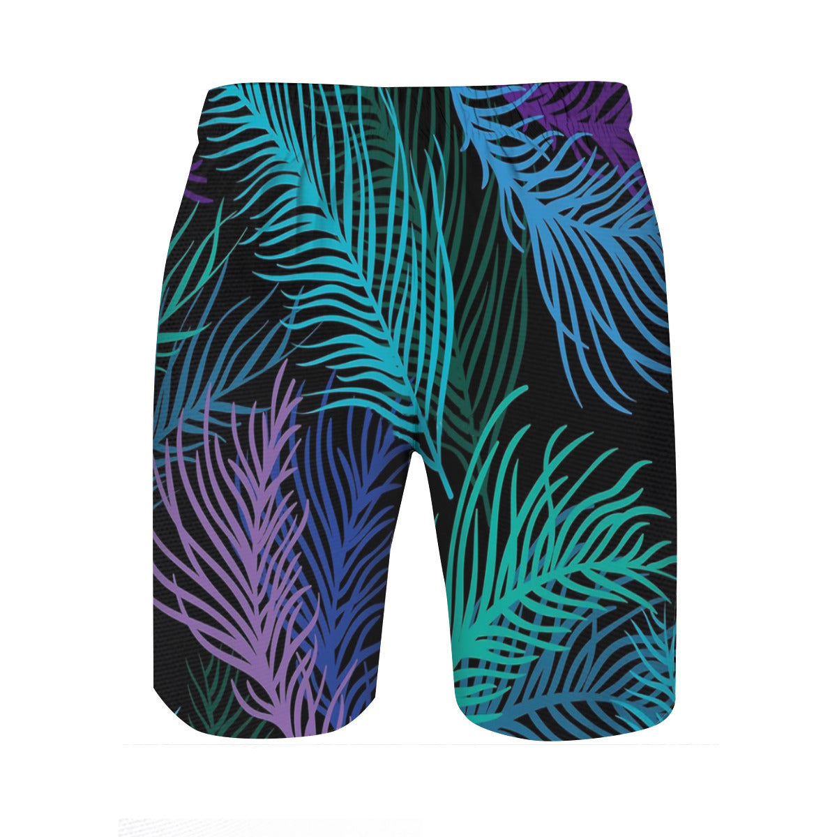 Multicolored Palm Leaves Graphic Men's Swim Trunks No.NX7JD5